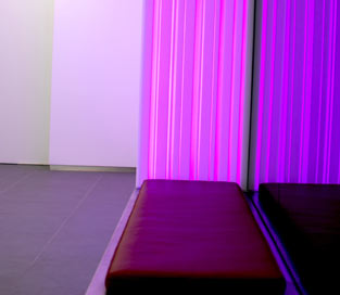 Buckley Grey Yeoman, Architects - Corian colour changing wall