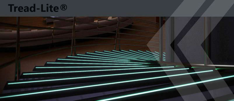 Tread-Lite in action - lighting up the steps on a circular staircase