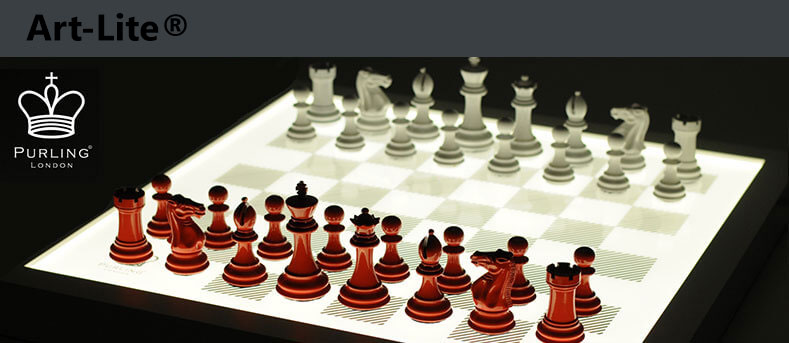 Art-Lite&reg - Purling&reg; London - Illuminated chess board