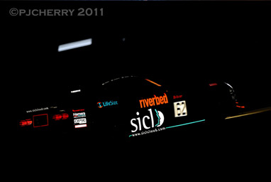 racing door panels illuminating in the dark