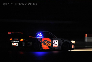illuminated door panels on race car