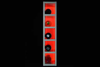 LED Lit Wine Rack