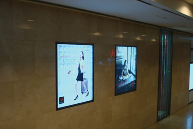 LED Snap Frames in Corridor