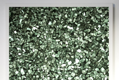 Green illuminated splashback